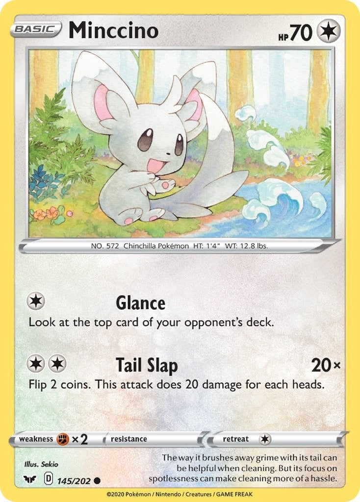 Image for Minccino (145) (SWSH01: Sword & Shield Base Set) (145/202) - Pokemon