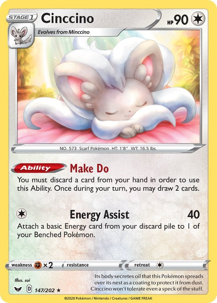Image for Cinccino (SWSH01: Sword & Shield Base Set) (147/202) - Pokemon
