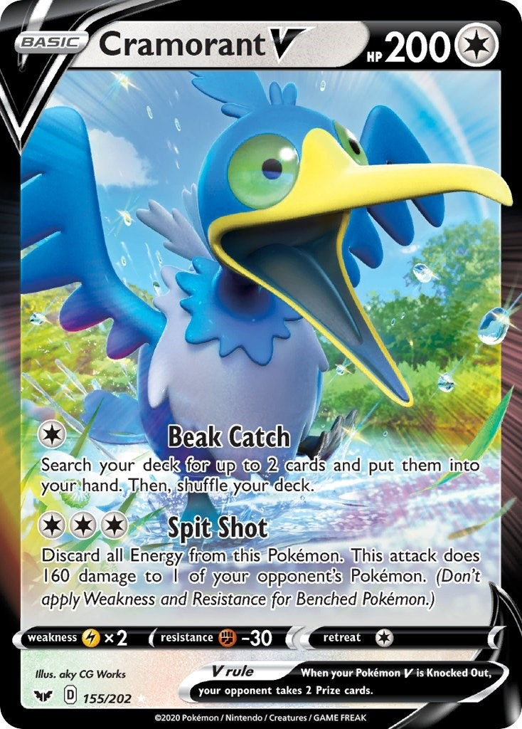 Image for Cramorant V (SWSH01: Sword & Shield Base Set) (155/202) - Pokemon