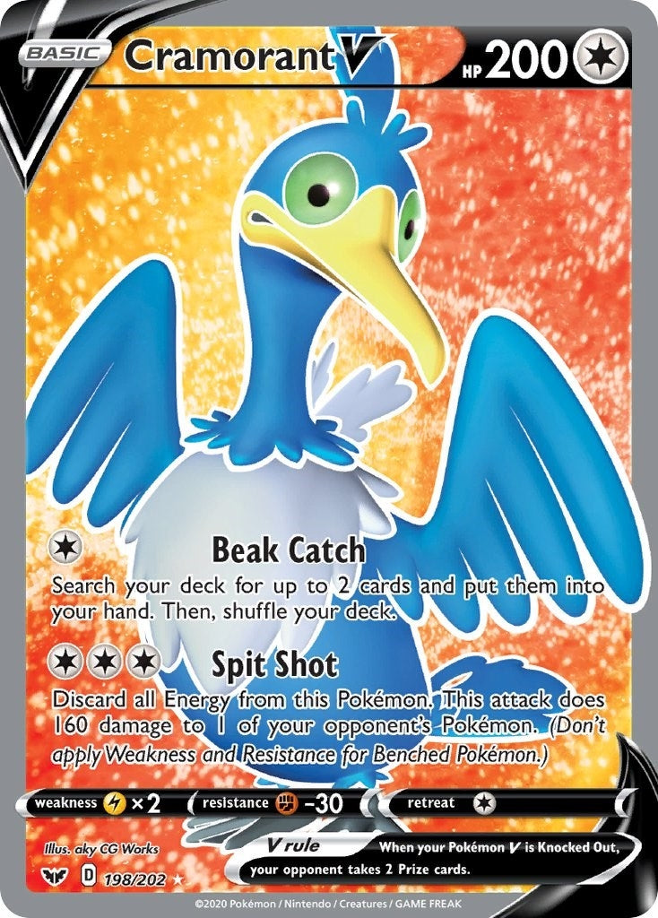 Image for Cramorant V (Full Art) (SWSH01: Sword & Shield Base Set) (198/202) - Pokemon