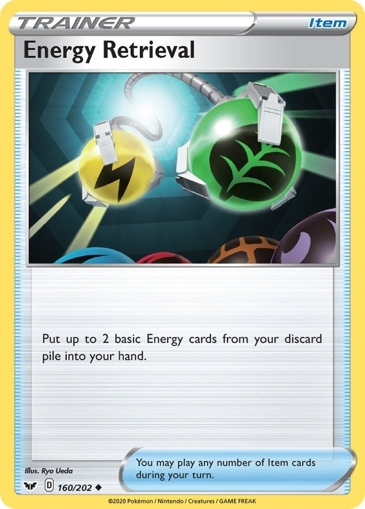 Image for Energy Retrieval (SWSH01: Sword & Shield Base Set) (160/202) - Pokemon