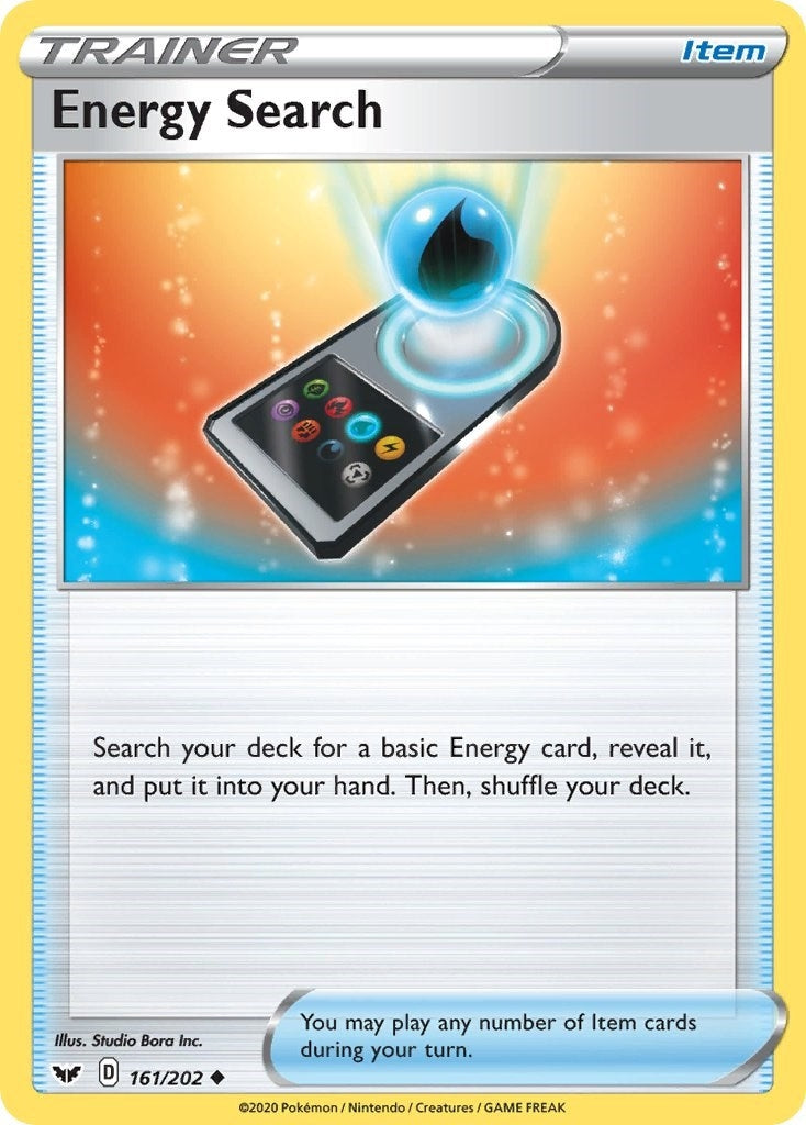 Image for Energy Search (SWSH01: Sword & Shield Base Set) (161/202) - Pokemon