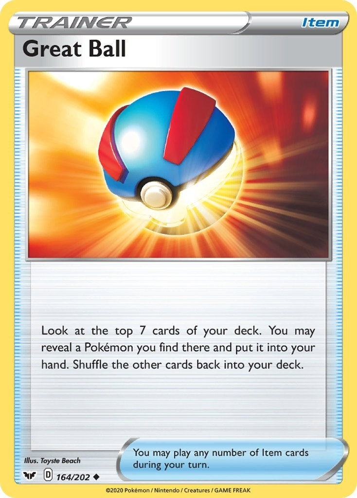 Image for Great Ball (SWSH01: Sword & Shield Base Set) (164/202) - Pokemon