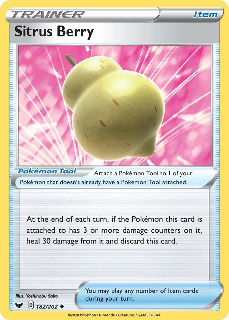 Image for Sitrus Berry (SWSH01: Sword & Shield Base Set) (182/202) - Pokemon
