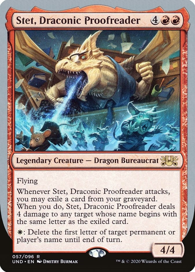 Image for Stet, Draconic Proofreader (Unsanctioned) (57) - Magic: The Gathering