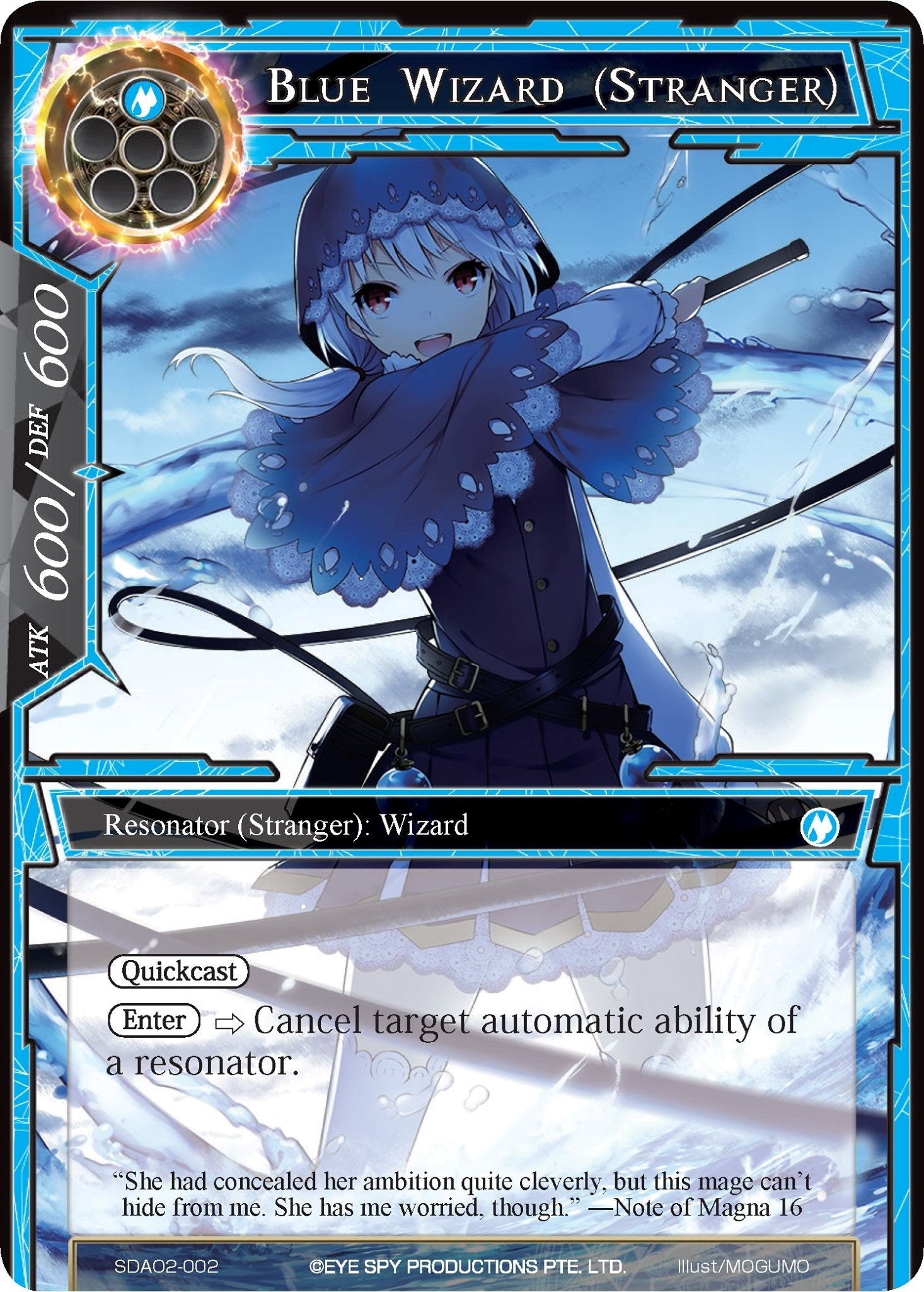 Image for Blue Wizard (Stranger) (Alice Origin II Starter Deck) (SDAO2-002) - Force of Will