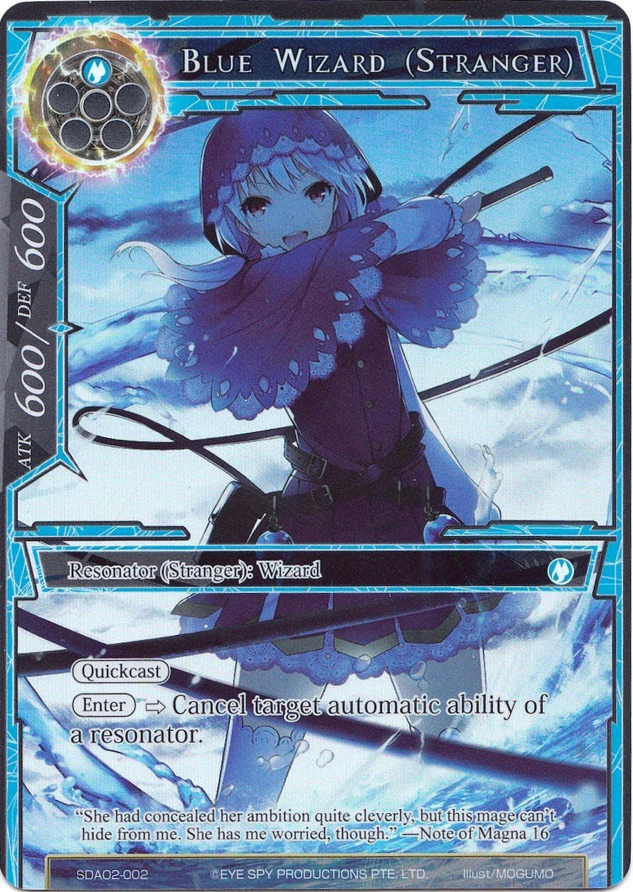 Image for Blue Wizard (Stranger) (Full Art) (Alice Origin II Starter Deck) (SDAO2-002) - Force of Will