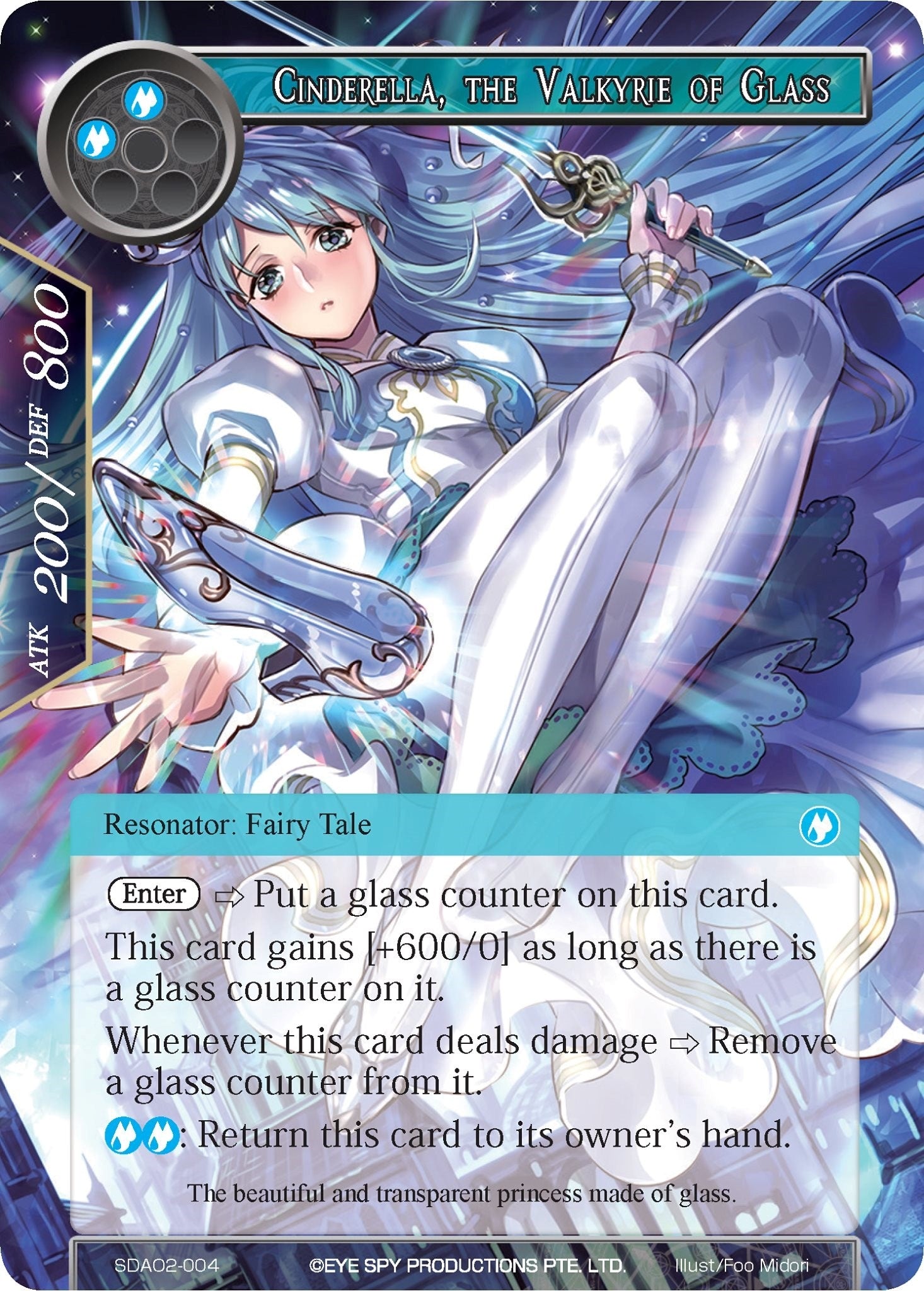 Image for Cinderella, the Valkyrie of Glass (Alice Origin II Starter Deck) (SDAO2-004) - Force of Will
