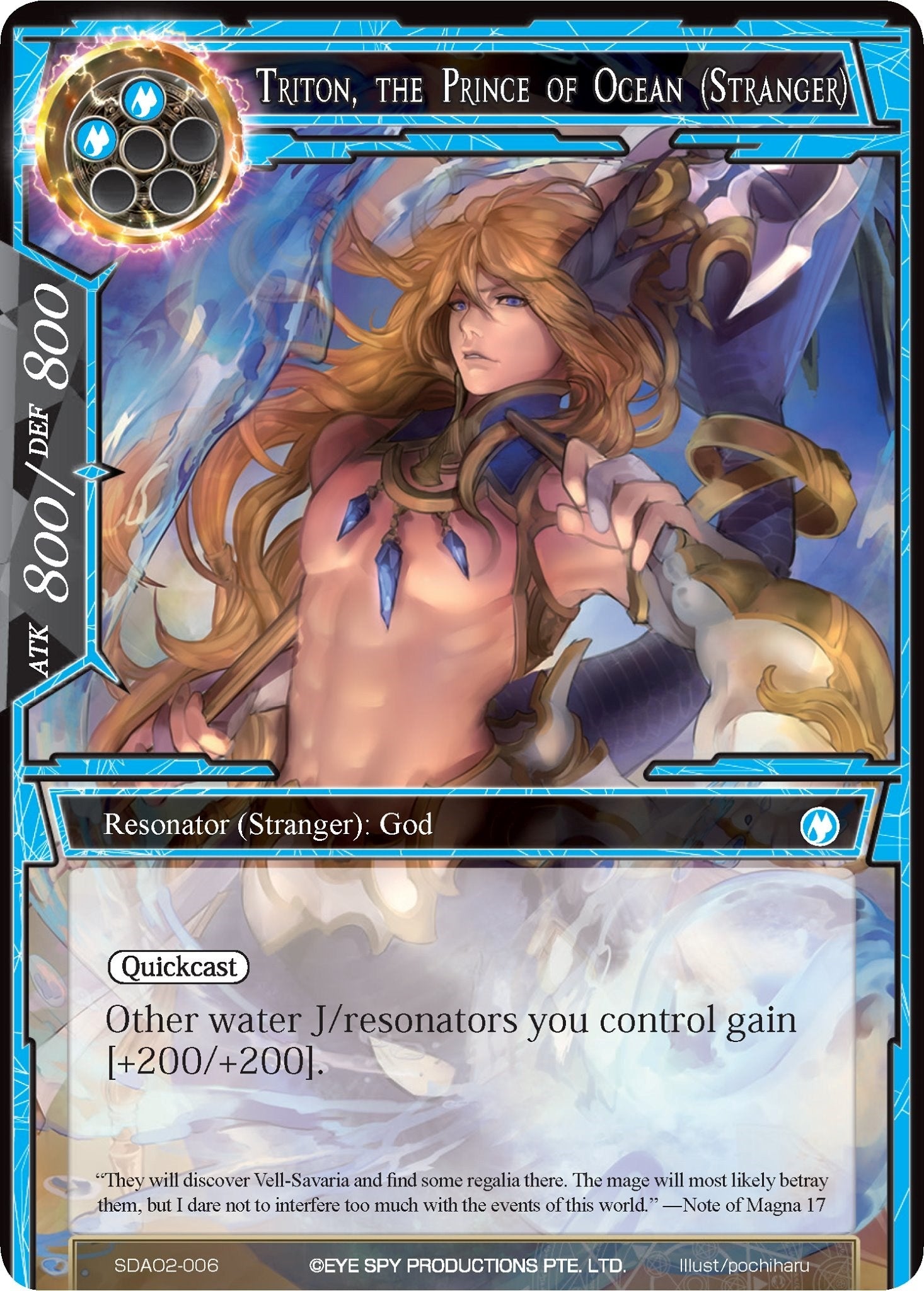 Image for Triton, the Prince of Ocean (Stranger) (Alice Origin II Starter Deck) (SDAO2-006) - Force of Will