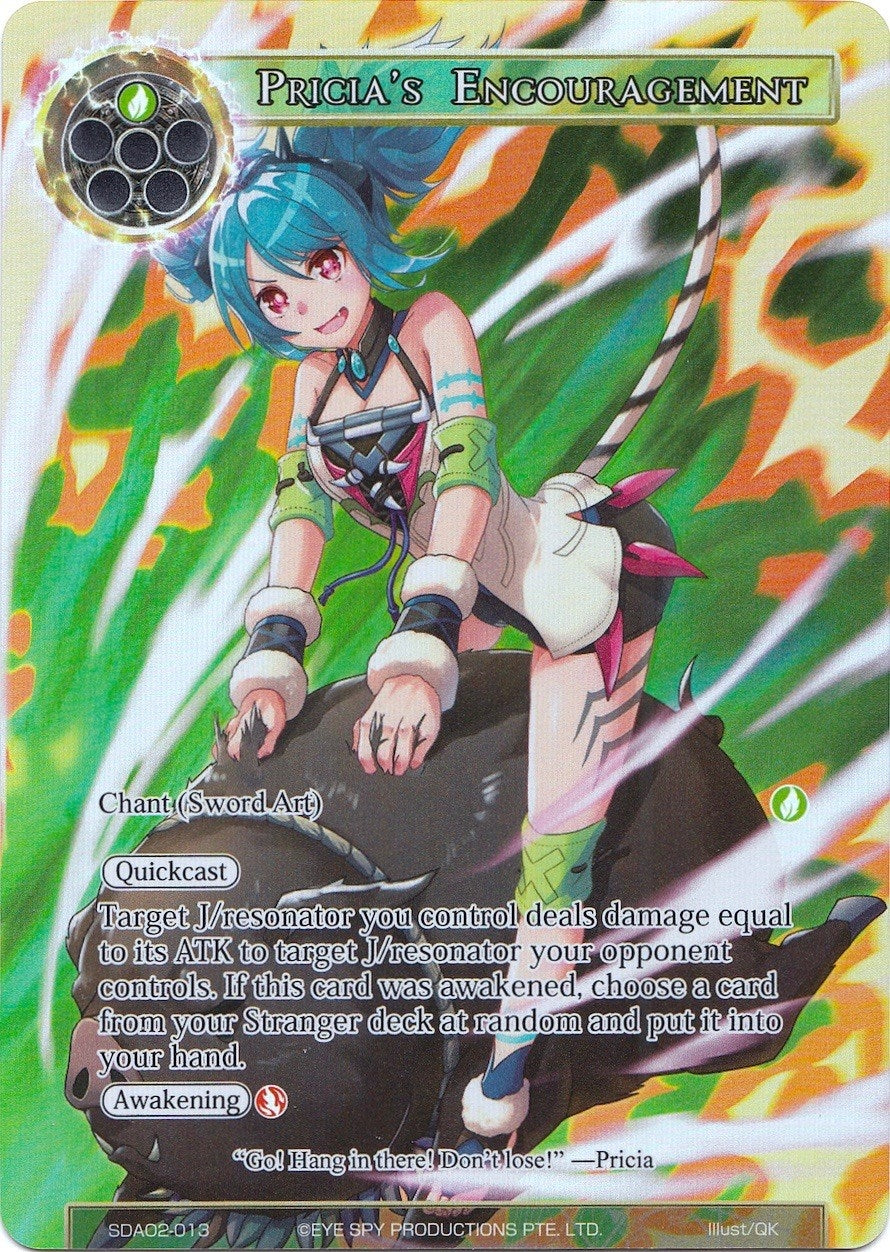 Image for Pricia's Encouragement (Full Art) (Alice Origin II Starter Deck) (SDAO2-013) - Force of Will
