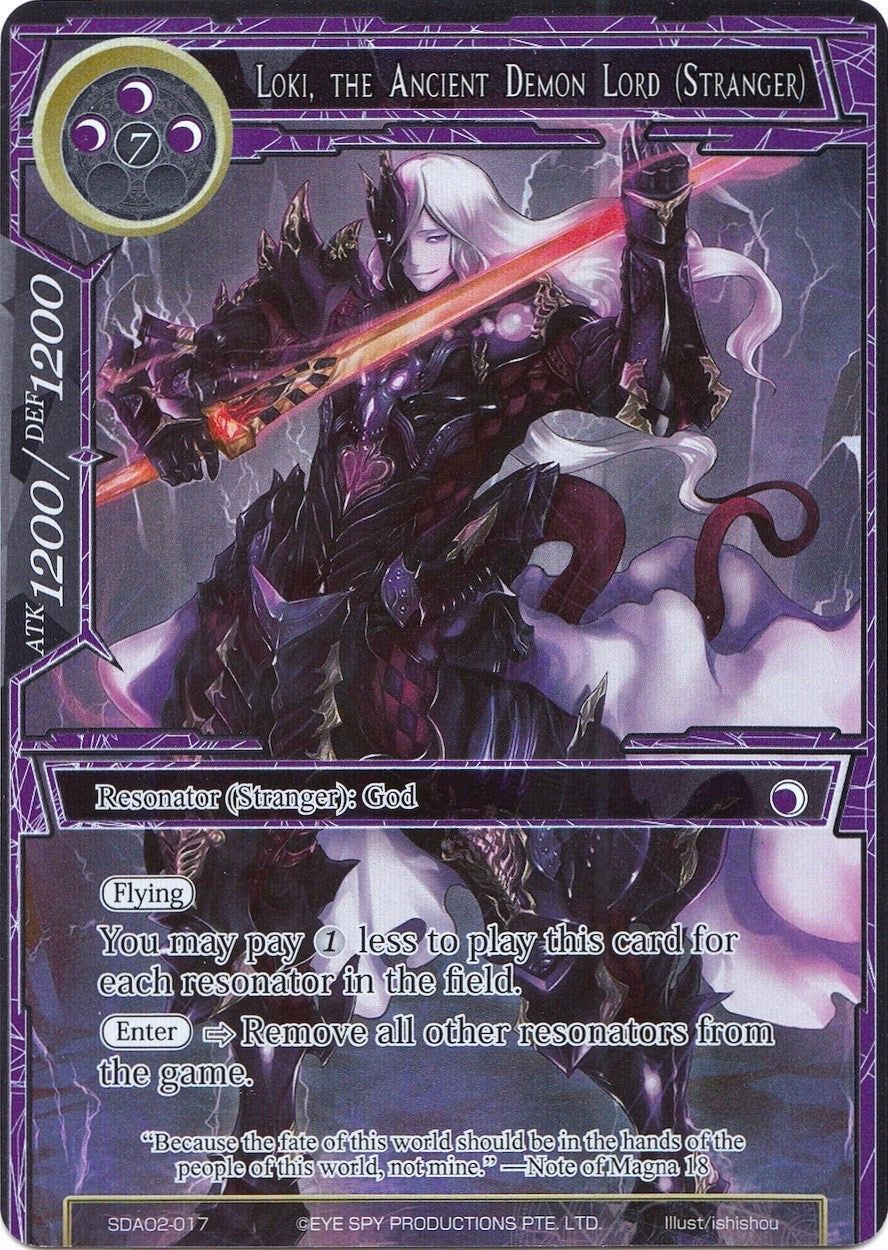 Image for Loki, the Ancient Demon Lord (Stranger) (Full Art) (Alice Origin II Starter Deck) (SDAO2-017) - Force of Will