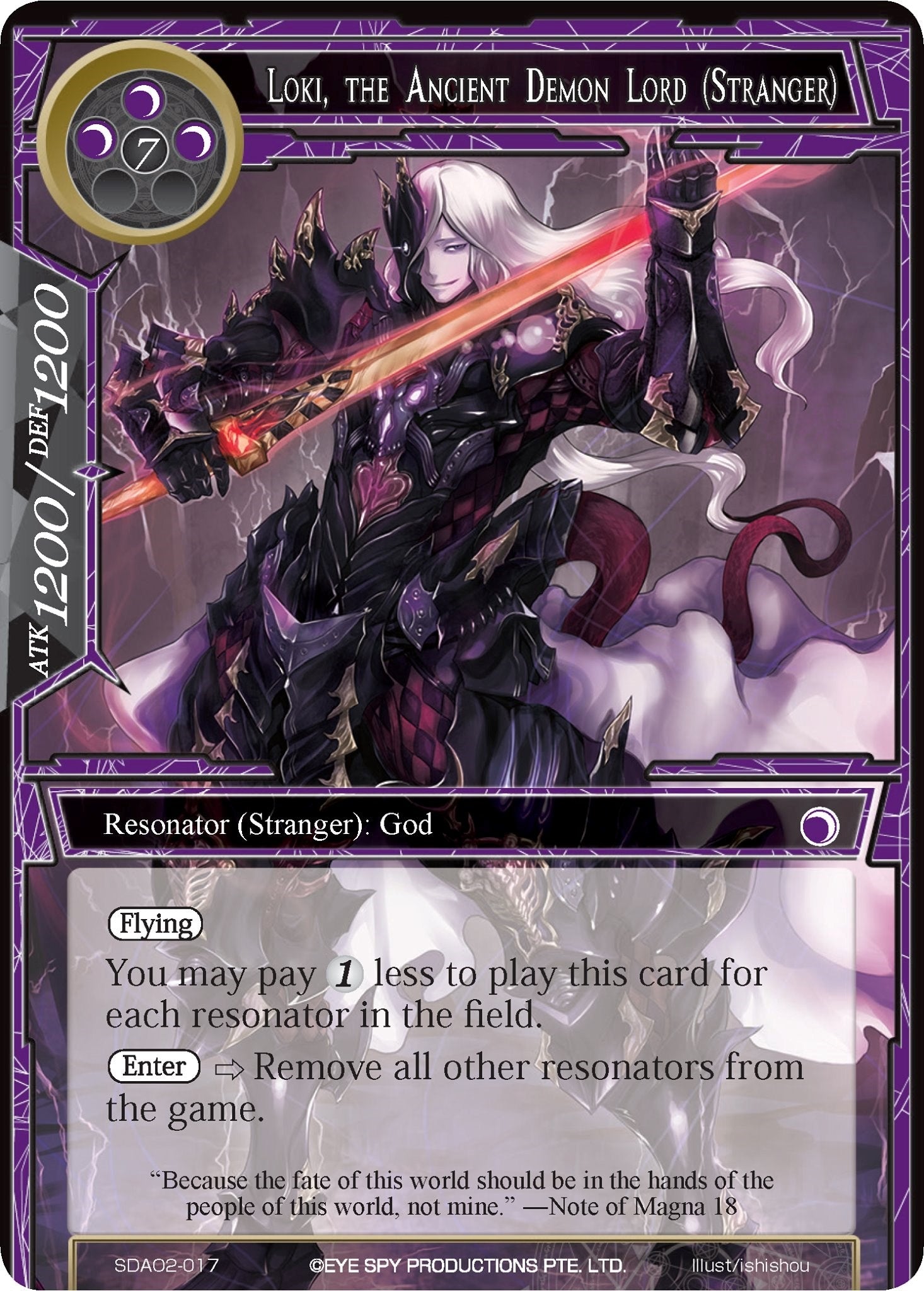 Image for Loki, the Ancient Demon Lord (Stranger) (Alice Origin II Starter Deck) (SDAO2-017) - Force of Will