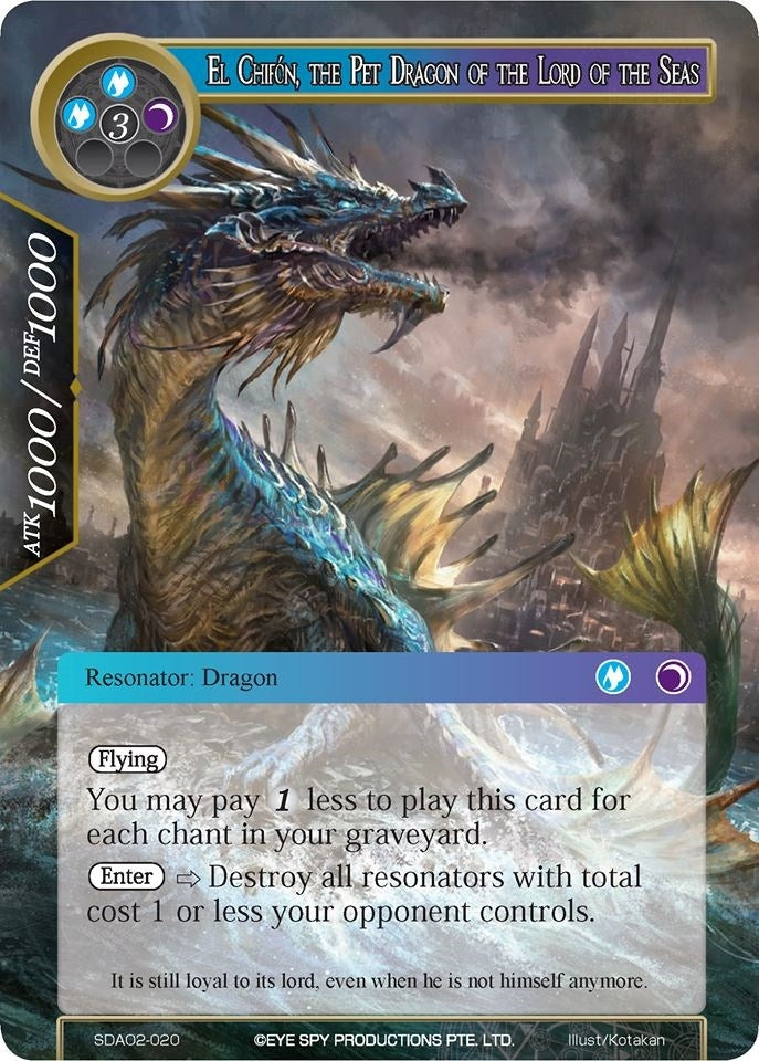 Image for El Chifon, the Pet Dragon of the Lord of the Seas (Alice Origin II Starter Deck) (SDAO2-020) - Force of Will