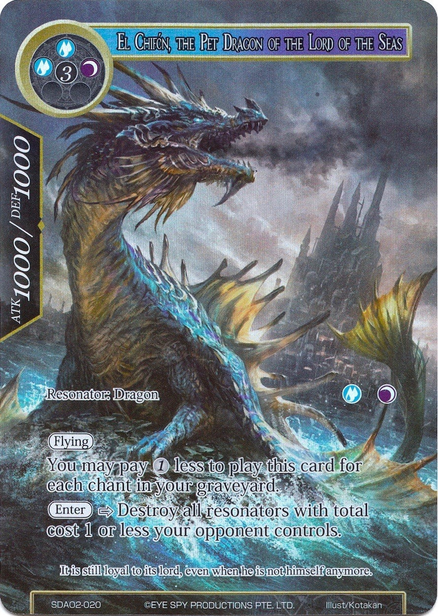 Image for El Chifon, the Pet Dragon of the Lord of the Seas (Full Art) (Alice Origin II Starter Deck) (SDAO2-020) - Force of Will