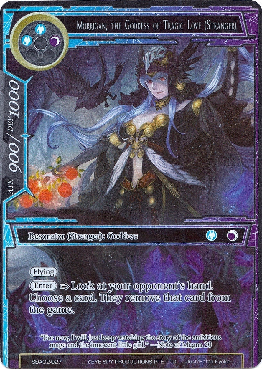 Image for Morrigan, the Goddess of Tragic Love (Stranger) (Full Art) (Alice Origin II Starter Deck) (SDAO2-027) - Force of Will
