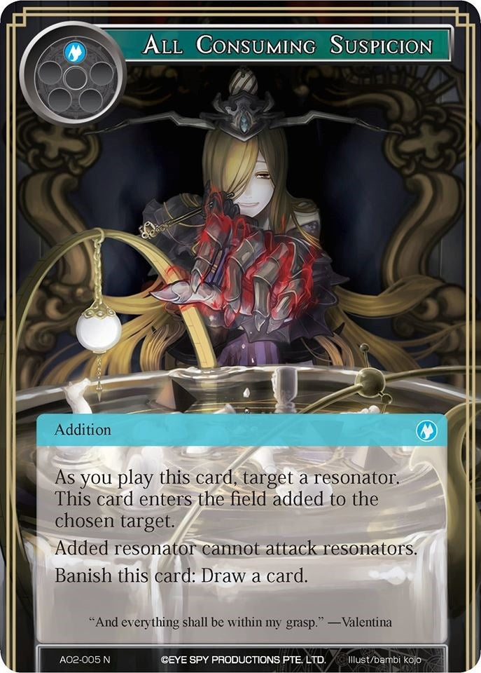 Image for All Consuming Suspicion (Alice Origin II) (AO2-005) - Force of Will
