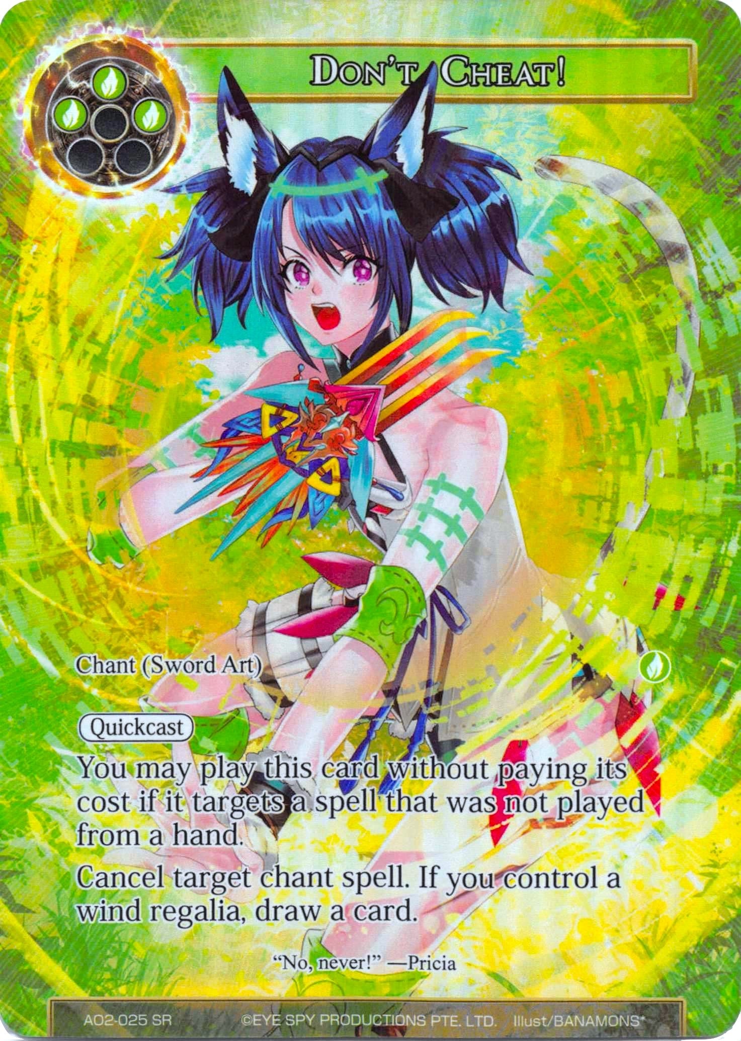 Image for Don't Cheat! (Full Art) (Alice Origin II) (AO2-025) - Force of Will