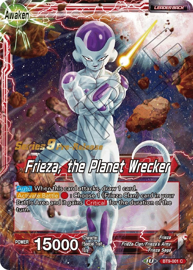 Image for Frieza // Frieza, the Planet Wrecker (Universal Onslaught Pre-Release Cards) (BT9-001) - Dragon Ball Super: Masters