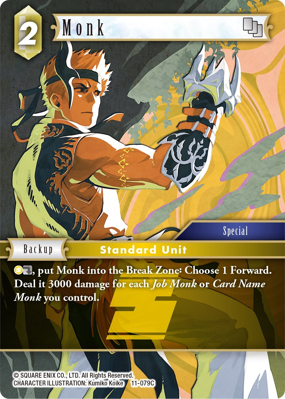 Image for Monk - 11-079C (Opus XI) (11-079C) - Final Fantasy TCG