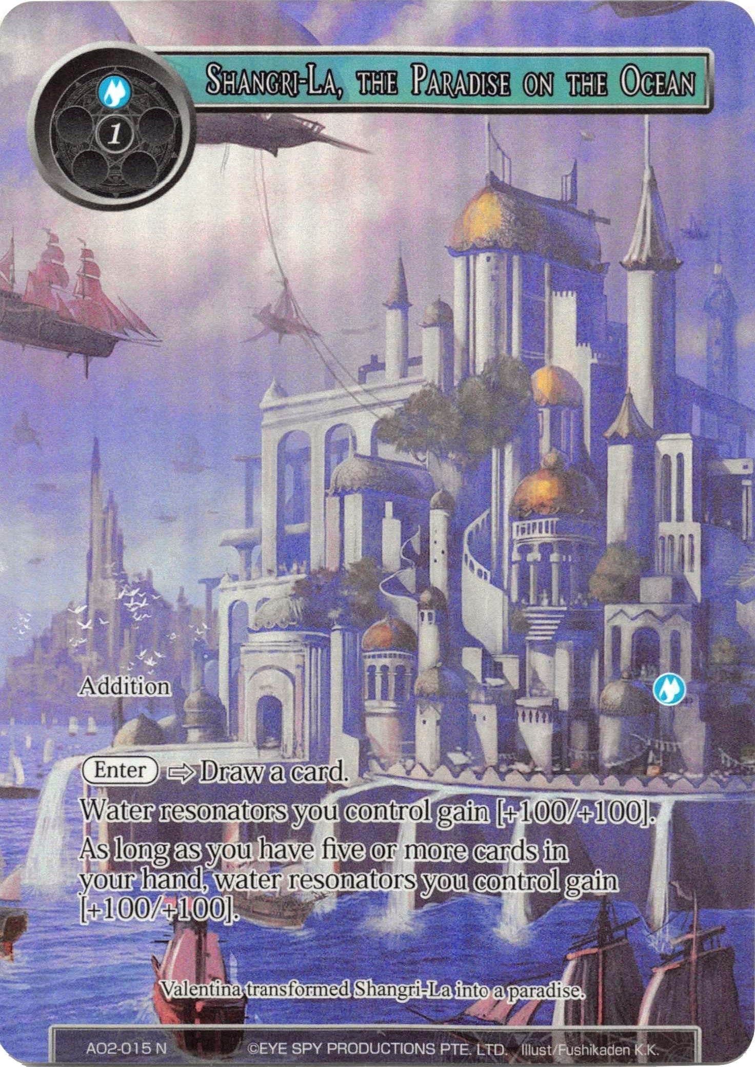 Image for Shangri-La, the Paradise on the Ocean (Full Art) (Alice Origin II) (AO2-015) - Force of Will