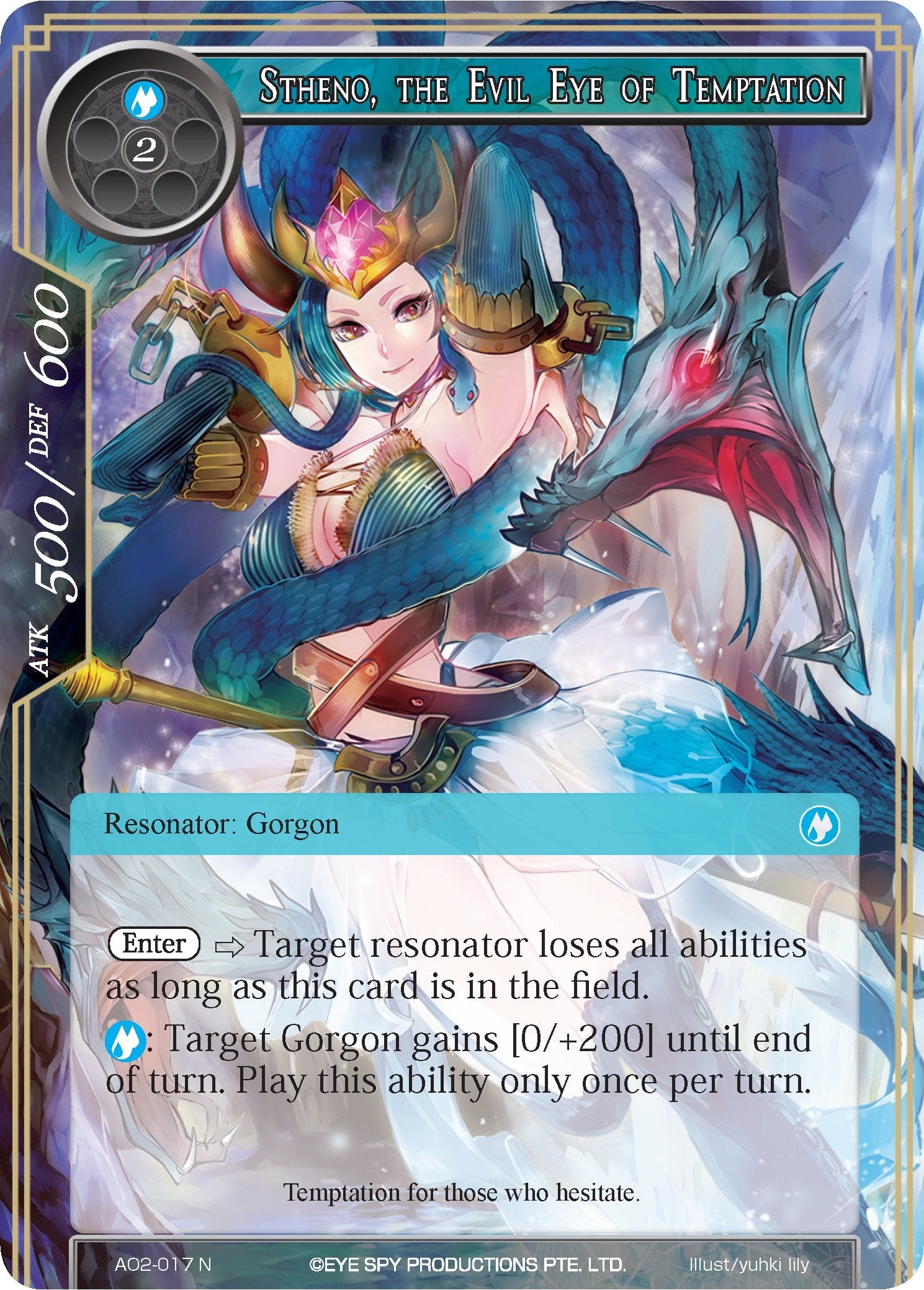 Image for Stheno, the Evil Eye of Temptaion (Alice Origin II) (AO2-017) - Force of Will