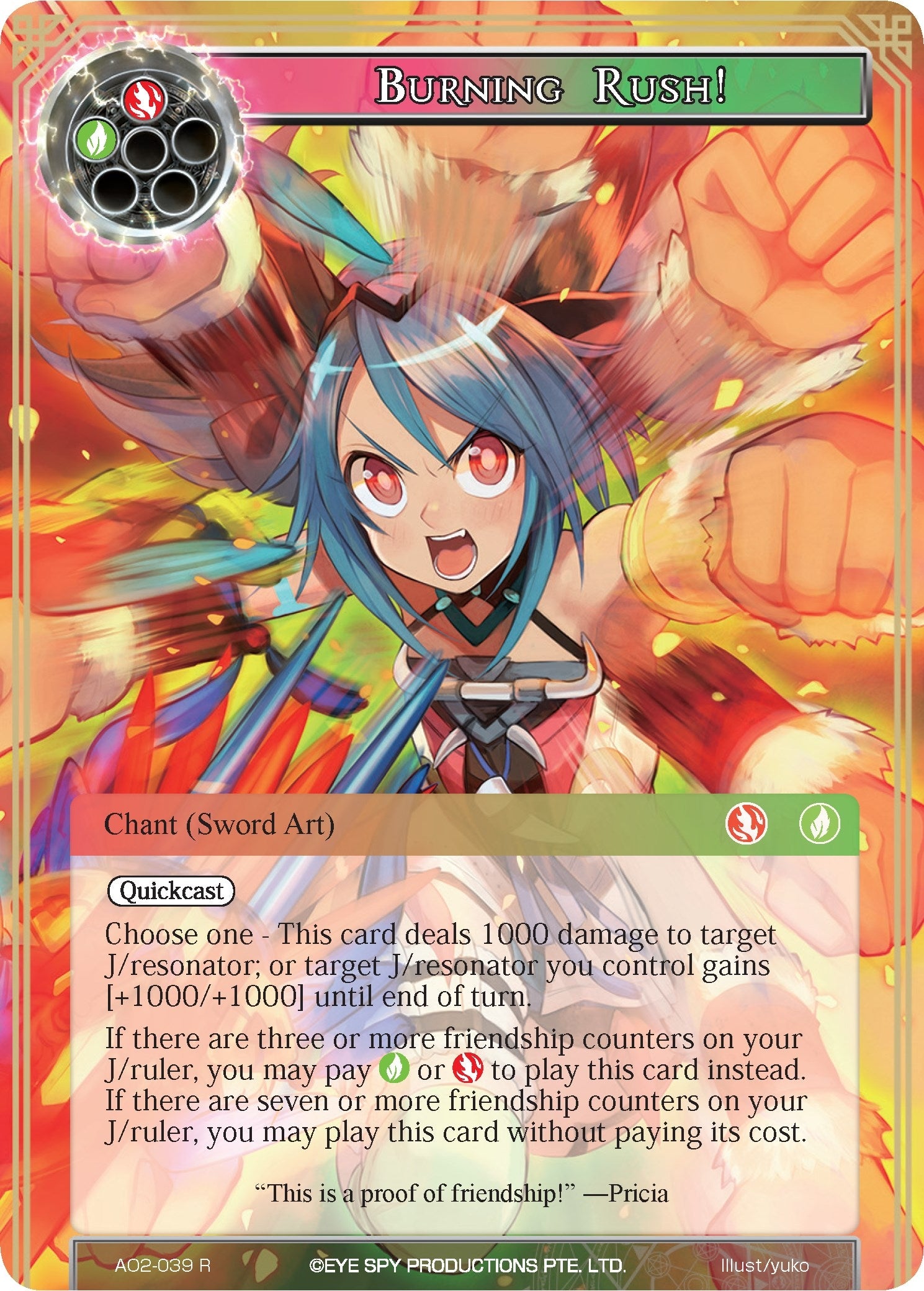 Image for Burning Rush! (Alice Origin II) (AO2-039) - Force of Will
