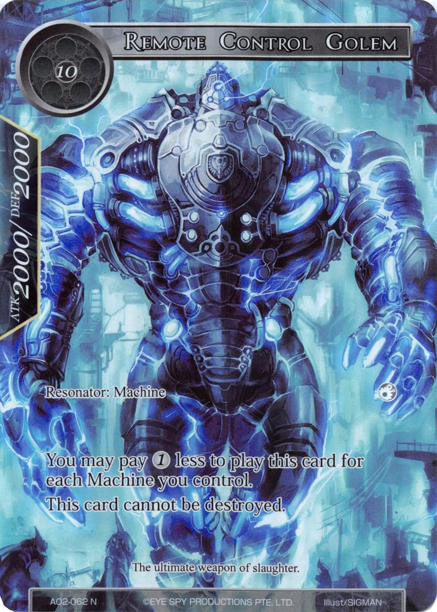 Image for Remote Control Golem (Full Art) (Alice Origin II) (AO2-062) - Force of Will