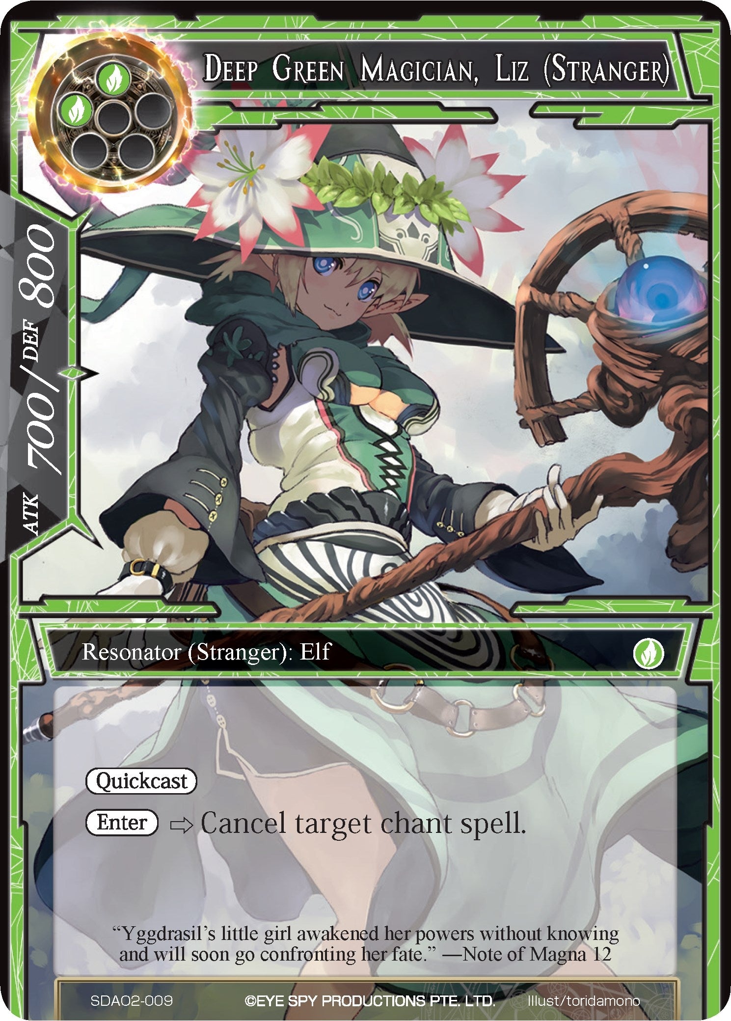 Image for Deep Green Magician, Liz (Stranger) (Alice Origin II Starter Deck) (SDAO2-009) - Force of Will