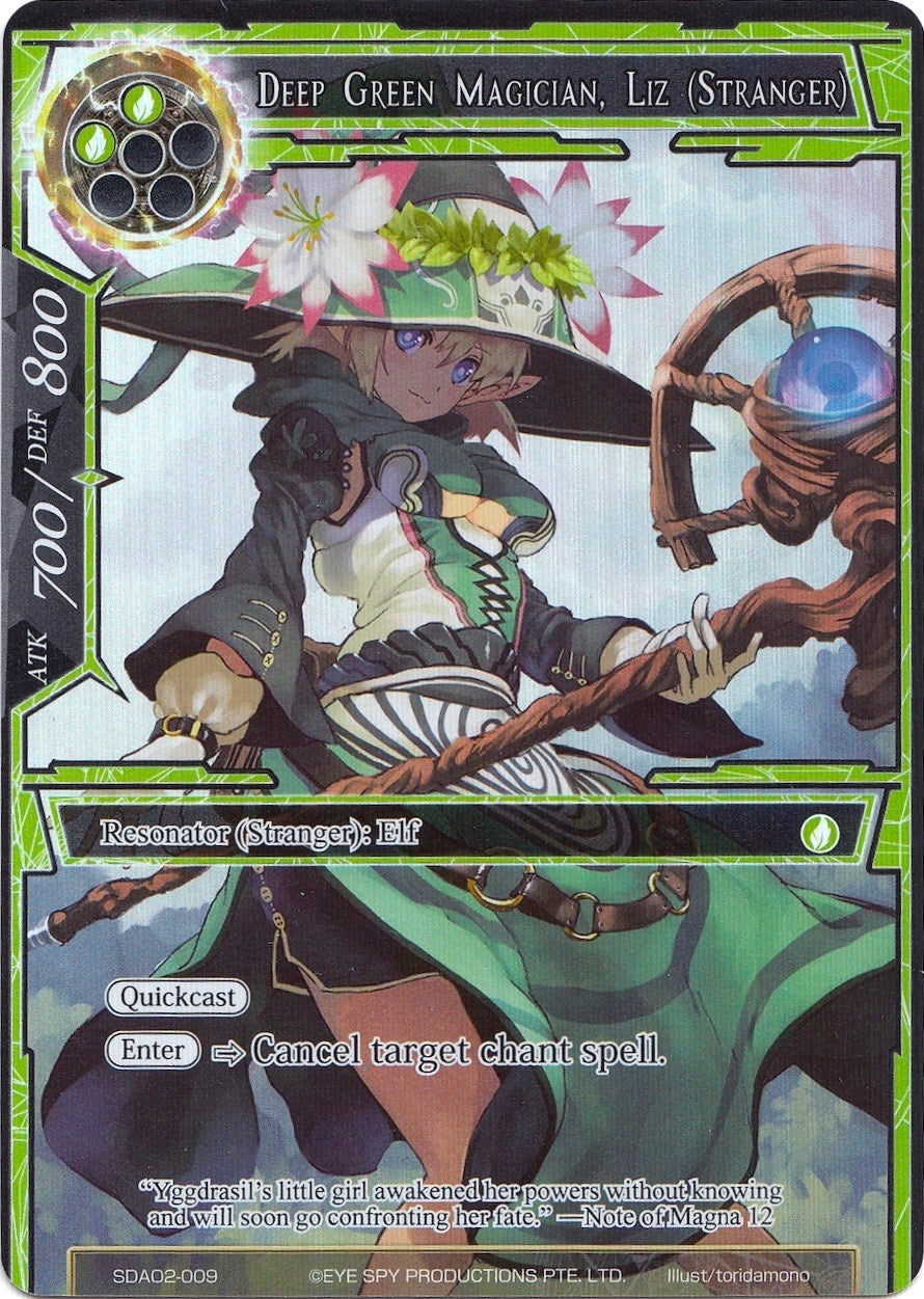 Image for Deep Green Magician, Liz (Stranger) (Full Art) (Alice Origin II Starter Deck) (SDAO2-009) - Force of Will