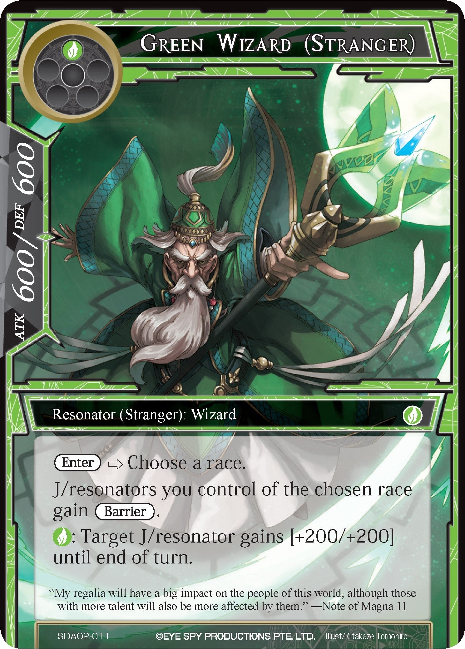 Image for Green Wizard (Stranger) (Alice Origin II Starter Deck) (SDAO2-011) - Force of Will