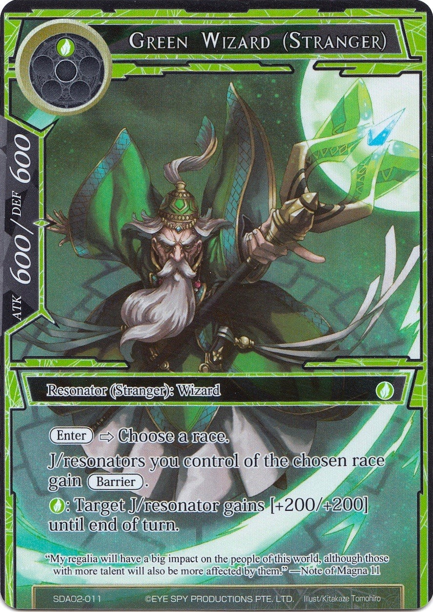 Image for Green Wizard (Stranger) (Full Art) (Alice Origin II Starter Deck) (SDAO2-011) - Force of Will
