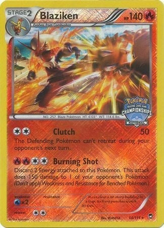 Image for Blaziken - 14/111 (National Championships) (League & Championship Cards) (014/111) - Pokemon