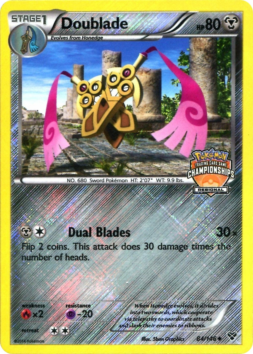 Image for Doublade - 84/146 (Regional Championships) (League & Championship Cards) (084/146) - Pokemon