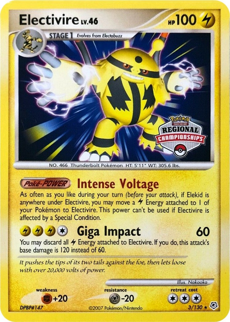 Image for Electivire - 3/130 (Regional Championships) (League & Championship Cards) (003/130) - Pokemon
