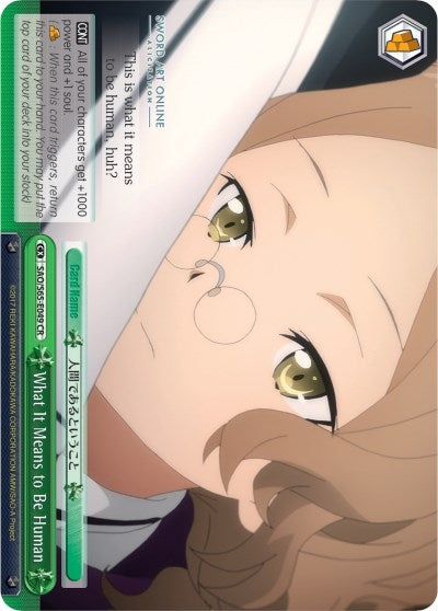 Image for What It Means to Be Human (Sword Art Online -Alicization-) (SAO/S65-E049 CR) - Weiss Schwarz