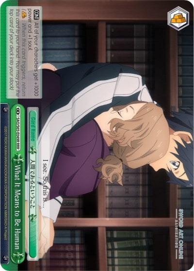 Image for What It Means to Be Human (RRR) (Sword Art Online -Alicization-) (SAO/S65-E049R RRR) - Weiss Schwarz