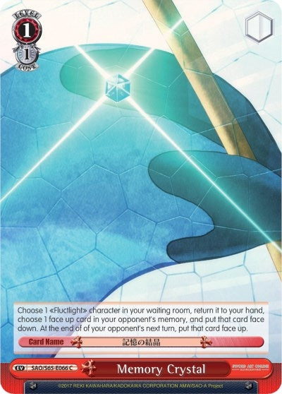 Image for Memory Crystal (Sword Art Online -Alicization-) (SAO/S65-E066 C) - Weiss Schwarz