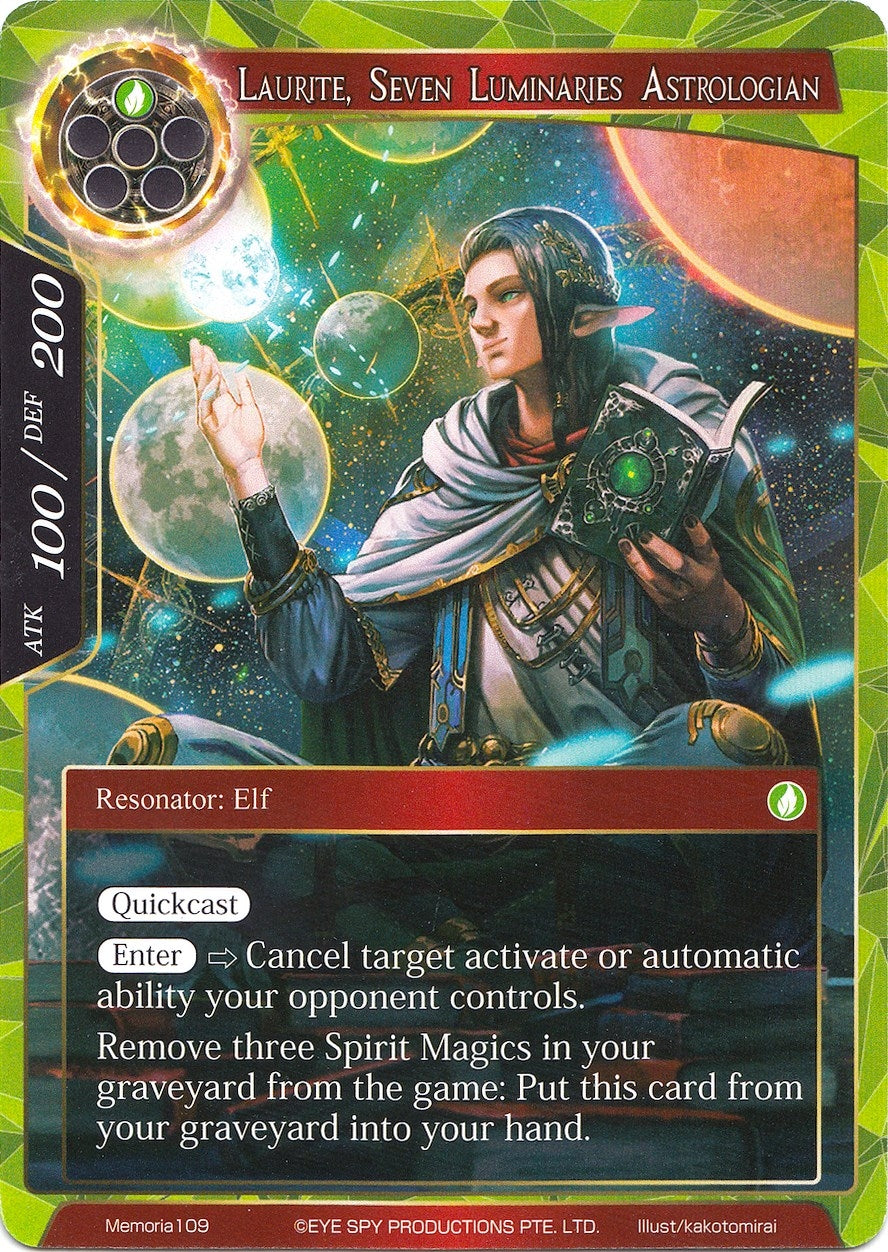 Image for Laurite, Seven Luminaries Astrologian (Alice Origin Memoria Cards) (Memoria109) - Force of Will