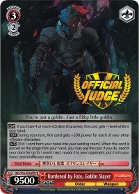 Image for Burdened by Fate, Goblin Slayer (Alternate Art Promo) (Goblin Slayer) (GBS/S63-E034PR PR) - Weiss Schwarz