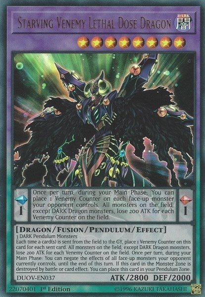 Image for Starving Venemy Lethal Dose Dragon (Duel Overload) (DUOV-EN037) - YuGiOh