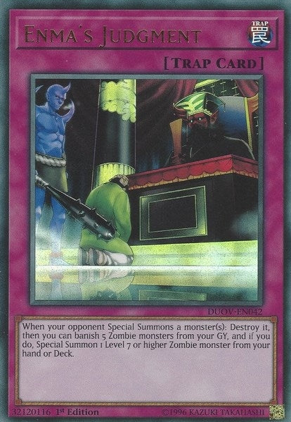 Image for Enma's Judgment (Duel Overload) (DUOV-EN042) - YuGiOh