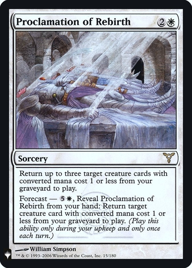 Image for Proclamation of Rebirth (The List Reprints) (15) - Magic: The Gathering