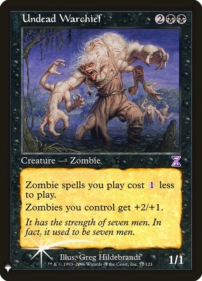 Image for Undead Warchief (The List Reprints) (52) - Magic: The Gathering