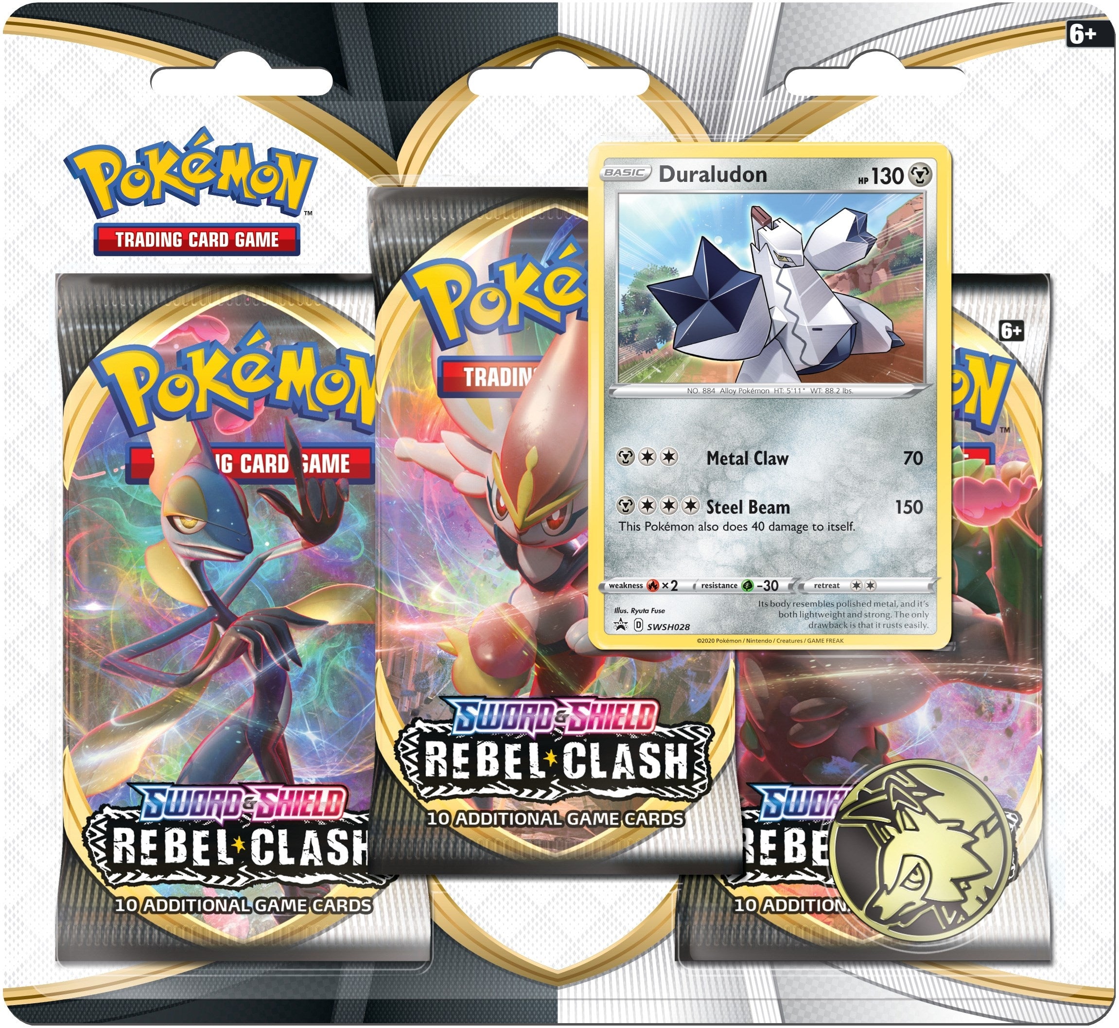 Image for Rebel Clash 3 Pack Blister [Duraludon] - Pokemon