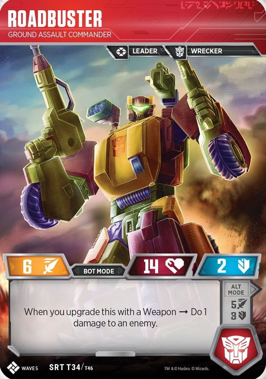 Image for Roadbuster - Ground Assault Commander (Titan Masters Attack) (T34) - Transformers TCG