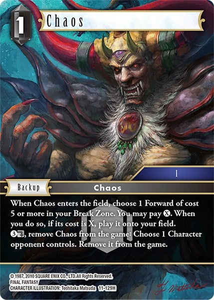 Image for Chaos (Opus XI) (11-129H) - Final Fantasy TCG