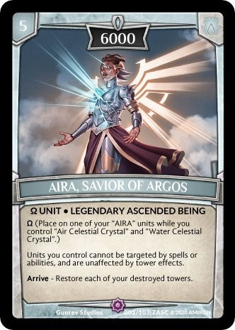 Image for AIRA, Savior of Argos (Ascension) (ASC-002) - Argent Saga TCG
