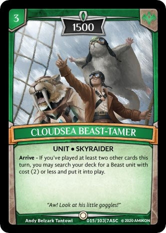 Image for Cloudsea Beast-Tamer (Ascension) (ASC-015) - Argent Saga TCG
