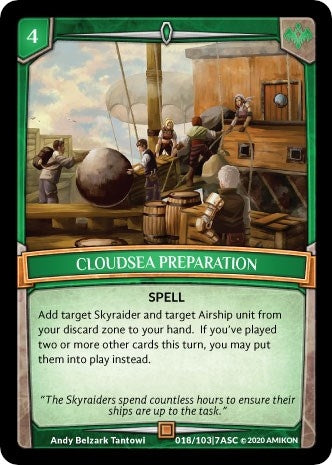 Image for Cloudsea Preparation (Ascension) (ASC-018) - Argent Saga TCG