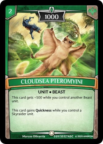Image for Cloudsea Pteromyini (Ascension) (ASC-019) - Argent Saga TCG